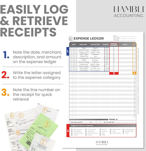 Extra Large Receipt Envelope & Receipts Organizer (Pack of 18) - Efficiently Manage Business Expenses & Log Mileage Trips - 12.8" × 9.0" Inches, G...