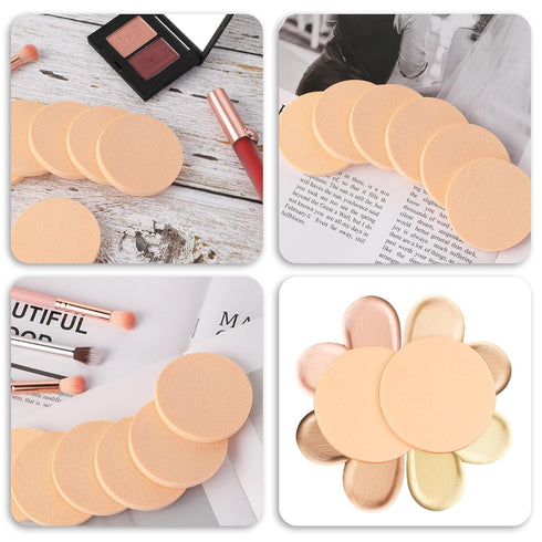 25 Pcs Round Makeup Sponges for Foundation Makeup Sponge Facial Powders Puff Cosmetic Sponge Round Foam Pad Beauty Makeup Eye Face Foundation Powd...