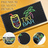 Tiki Bar Mat 6 x 12 Inches Thick Rubber Bar Mat Fluorescent Pattern Non Slip Bar Mat for Countertop Entertaining and Vibrant Home Bar Service Mat ...