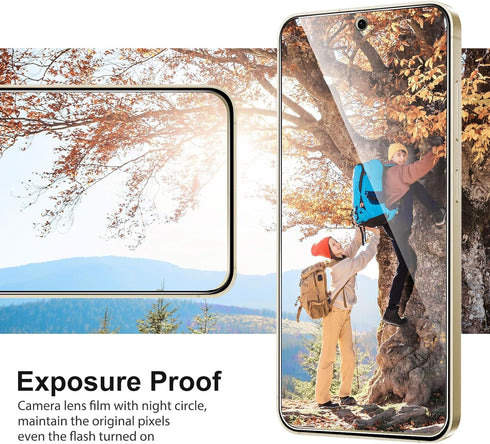 SPARIN 3+2 Pack Screen Protector for Samsung Galaxy S24 5G 6.2 Inch, 9H Tempered Glass Camera Lens Protector with Alignment Frame, Fingerprint Unl...