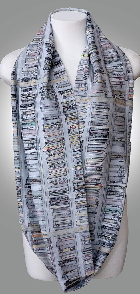 Book infinity scarf Library Bookshelves womens literary gifts nerdy bookworm book lover...