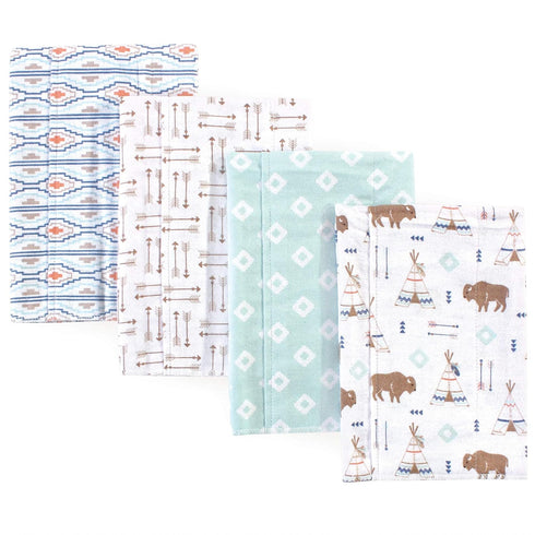 Hudson Baby Unisex Baby Cotton Flannel Burp Cloths, Teepee, One Size...