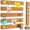 6 Pack Cork Board Strips, Thick Cork Boards for Walls, Cork Board Strips for Walls Self Adhesive with 50 Push Pins for Paste Notes, Photos, Schedu...