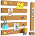 6 Pack Cork Board Strips, Thick Cork Boards for Walls, Cork Board Strips for Walls Self Adhesive with 50 Push Pins for Paste Notes, Photos, Schedu...