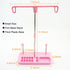Light Weight Thread Stand - 3 Spools Holder for Domestic (Home-Base) Embroidery and Sewing Machines - Four Colors for Choices - Pink...