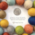 "Arizona" Handmade Wool Felt Ball Garland by Sheep Farm Felt- Coral, Mint, Navy, Mustard, Peach & Cream Felt Ball Garland, Pom Pom Garland. 1 inch...