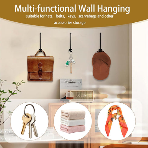 YANGSHUO Hat Rack for Wall Caps: Baseball Caps Hat Hooks - Hat Holders Storage Oranazier for Wall 4 Pack...