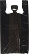 100ct Black Plastic T-Shirt Shopping Bags (6x4x15-13mic)...