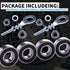 Mini Bike Front Rear Wheel Bearing Set fit for Coleman CT200U BT200X CT200U-EX Baja Warrior Heat Massimo MB165 MB200 196cc 200cc 6.5hp Powersports...