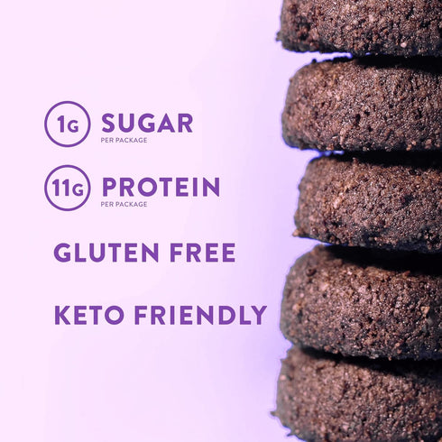 HighKey Low Carb Keto Brownie Bites - Keto Snack Low Carb Snack Sugar Free Chocolate Protein Cookies Sugar Free Snacks Gluten Free Snack Keto Frie...