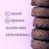 HighKey Low Carb Keto Brownie Bites - Keto Snack Low Carb Snack Sugar Free Chocolate Protein Cookies Sugar Free Snacks Gluten Free Snack Keto Frie...