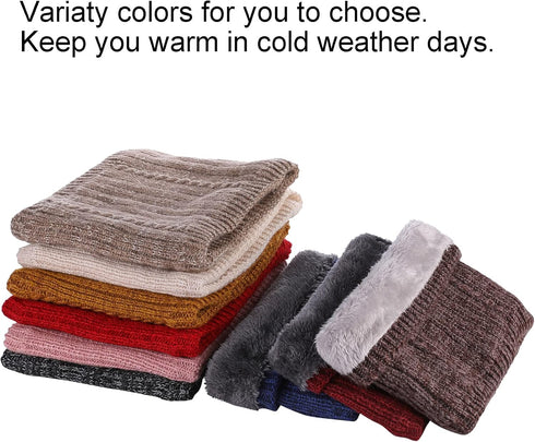 Winter Scarf Neck Warmer Gaiter - Men Women Cold Weather Knit Warm Fleece Ski Tube Circle Scarves Windproof Gift...