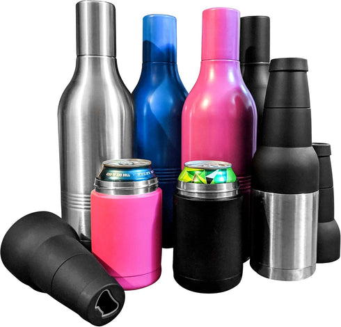 CUULii 12oz Thermos Stainless Steel Bottle Holder and Portable Cooler for Can, Beer with Built-in Bottle Opener, BPA-Free and Durable - Ideal Gift...