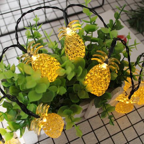 SNOMYRS Solar String Lights Outdoor 13Ft 20 LED Solar Pineapple String Lights with 8 Lighting Modes Fairy Lights for Garden Yard Lawn Patio Party ...