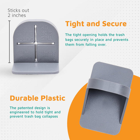 PlasticMill Trash Bag Cinch - Trash Bag Holder for Trash Can - Trash Can Liner Holder to Keep Trash Bag From Slipping - Fits Most Standard Trash C...