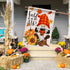 Fall is in the Air Gnome Pumpkin Coffee Decorative Garden Flag, Autumn Maple Leaves Yard Outside Decorations, Buffalo Plaid Cheetah Polka Dots Far...