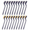 Sunmns 20 Pieces Mini Handle Stainless Steel Wire Bristles Brush Set for Cleaning Welding Slag, Stain and Rust (Silvery Golden)...