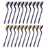 Sunmns 20 Pieces Mini Handle Stainless Steel Wire Bristles Brush Set for Cleaning Welding Slag, Stain and Rust (Silvery Golden)...