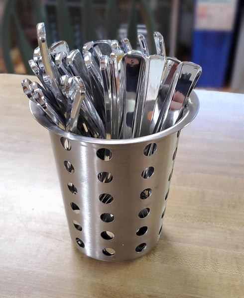 OCS Parts Stainless Steel Utensil Drying Cups | Stainless Steel | Perforated Kitchen Flatware and Silverware Holder...