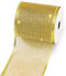 1 Roll 4 Inch Wide 10 Yd Gold Glitter Wired Ribbon, Metallic Gold Mesh Wired Edge Ribbon for Christmas Tree Décor, Gift Wrapping Box, Bows, Wreath...