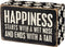 Primitives by Kathy 31145 Paw Print-Trimmed Box Sign, 4 x 2.5-Inches, Happiness Starts with A Wet Nose...