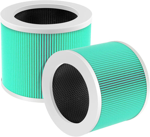 HY1800 True HEPA Replacement Filter Compatible with MORENTO/CHIVALZ/Loytio/AYAFATO/Honeyuan/IOIOW HY1800 Air Purifier, 3-in-1 H13 True HEPA Activa...