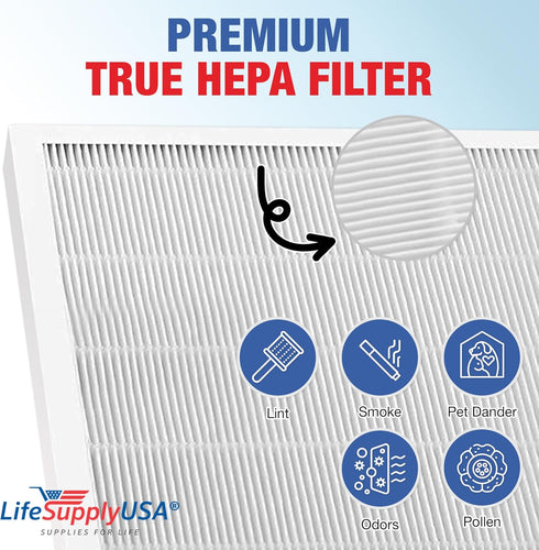 LifeSupplyUSA True HEPA Filter Replacement Compatible with Kenmore 83244 & 85244 Part # 83159 Air Purifiers...