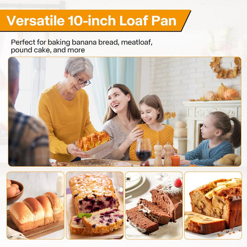 2pack Loaf Pan, 10inch Banana Bread Pan, Non-Stick Banana Bread Pan, Stackable Bread Pans for Homemade Bread, 10x5inch Small Bread Pans for Baking...