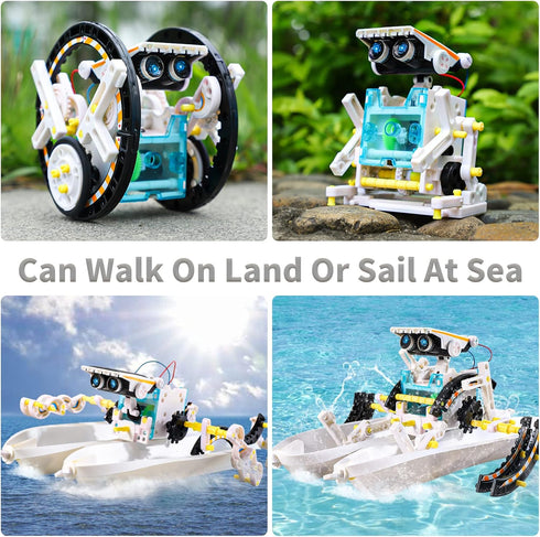 Lucky Doug 12-in-1 STEM Solar Robot Kit Toys Gifts for Kids 8 9 10 11 12 13 Years Old, Educational Building Science Experiment Set Gifts for Kids ...