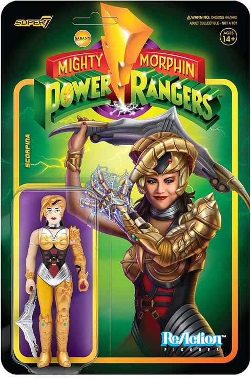 Super7 Mighty Morphin Power Rangers Scorpina - 3.75" Power Rangers Action Figure with Accessory Classic TV Show Collectibles and Retro Toys...