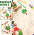 Simgoing 36 Pcs Unfinished Wood Summer Cutouts Hawaiian Wood DIY Paint Crafts Tropical Beach Ball Palm Tree Flip Flop Shaped Hanging Ornaments wit...
