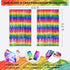 Sparkly Rainbow Foil Fringe Curtain Metallic Streamers Tinsel Party Backdrop Decorations for Birthday Gay Pride Day Graduation Wedding Engagement ...