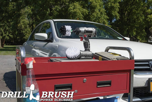Drill Brush - Motorcycle - Car - Truck - Cleaning Supplies - Motorcycle Accessories - Detail Brush - Wheels - Rims - Tires - Saddle Bags - Spin Br...