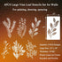 Large Vine Leaf Stencils Set (6 Designs) for Painting on Walls, Reusable Ivy Leaf Branch Templates for Garden Fence Furniture Canvas Home Decor DI...