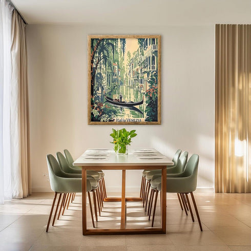 Posterizer 1 pcs-travel poster-Venice (Venezia) iconic canals 1-Adventure Wall Art Gift for Men Women Entrepreneur Teens Decor for Beach House- u...