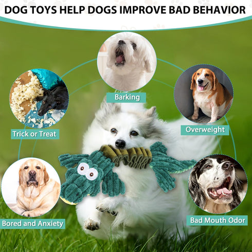 Squeaky Dog Toys for Large Dogs, Cute Puppy Toys, Plush Stuffed Pet Dog Toys with Crinkle Paper, Interactive Tug of War Dog Toys to Keep Them Busy...