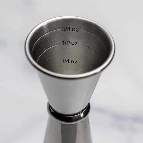Japanese Jigger: 1oz 2oz Stainless Steel Double Cocktail Jigger with Measurements Inside – Measuring Tool for Bartenders...