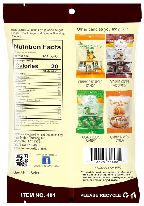 Amber Ginger Rock Candy (2-Pack)...