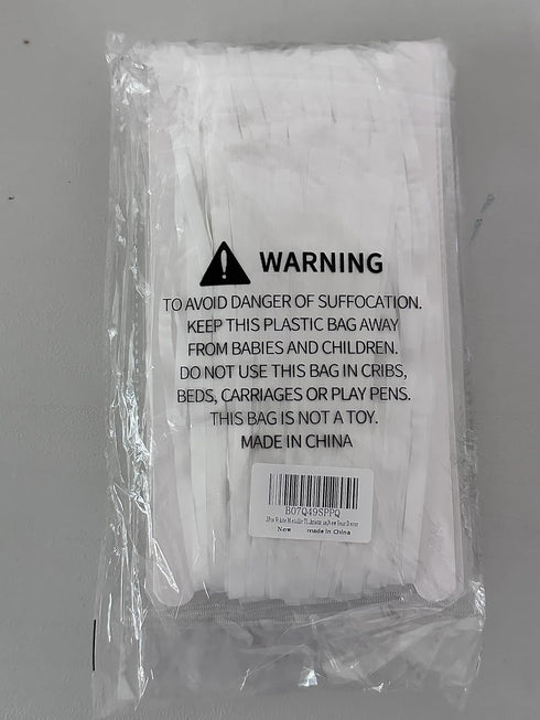 3Pcs White Metallic Tinsel Foil Fringe Curtains, 3.28ft x 6.56ft White Photo Booth Backdrop Streamer Curtain,Photo Booth Props, Bachelorette Party...