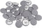 30pcs 40L Fabric Cloth Covered Button 25mm Round Metal Shank Sewing Buttons for Suits Dress Blouses, Grey...
