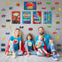 Outus 33 Pcs Hero Theme Classroom Decorations Bulletin Board Set Hero Posters and Banners Hero Sayings Cityscape Cutouts for Classroom Pre School ...