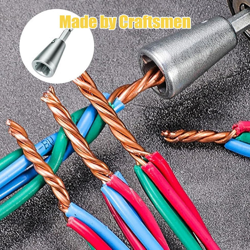 Wire Twister Tool for Drill, Wire Twisting Tool Wire Twister Wire Connector, Wire Stripper Tool Wire Nut Twister Spin Twist Wire Socket for Electr...
