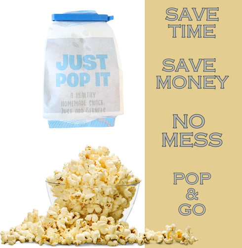 Disposable Microwave Popcorn Bags and Clip. Easy, healthy snack makers. Simply add Kernels. Easy, Healthy Snacks, in 2 minutes. 30 PACK...
