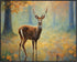Posterizer 1 pcs- wild deer strolling in the jungle-Art for Animal Lovers-Landscape & Nature Art- Living Room Bedroom Decor- unframed wall art...