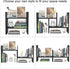 Desktop Bookshelf Storage Organizer Adjustable Wood Desktop Display Shelf Rack Counter Office Storage Rack Top Bookcase - Free Style Display Natur...