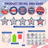 JHGCVX 10 Pcs 4th of July Diamond Painting Coasters Kit,Diamond Art Coasters with Holder,Independence Day Diamond Painting Coasters for Adults Beg...