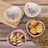 VanEnjoy Ceramic Japanese Dipping Bowl Soy Sauce Seasoning Dishes Soy Dipping Sauce Dishes set of 4, Floral pattern with Flower shape (leaves) (fr...