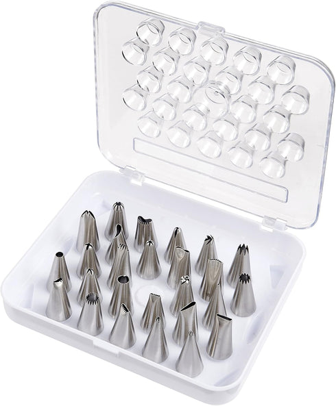 Mrs. Anderson’s Baking Pastry Cookie Cake Decorating Tips 18/8 Stainless Steel, 29-Piece Set...