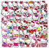 Kawaii Hello Kitty Stickers for Girl Water Bottle, 50pcs Cute Sanrio Cartoon Hellokitty Waterproof Vinyl Decal for Teen Kids Women Laptop Skateboa...