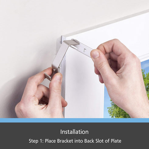 Kenney Fast Fit 5/8" No Measure Curtain Rod Brackets, Brushed Nickel, 2 Count (Pack of 1)...